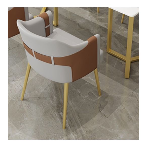 Silla de comedor de cuero tapizado de comedor de estilo glamoroso