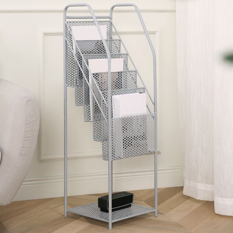 Modern Metal Bookshelf Geometric Closed Back Bookcase in Burnish Clearhalo 'Bookcases' 'furn' 'furn_bookcases' 'Furniture' 'Office Furniture' 1200x1200_b8a4a188-1b78-403e-81cb-fec787d66a79