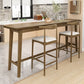 Luxury Rectangle Solid Wood Bar Table Set 1/3/4 Pieces Counter Table with Armless Stools