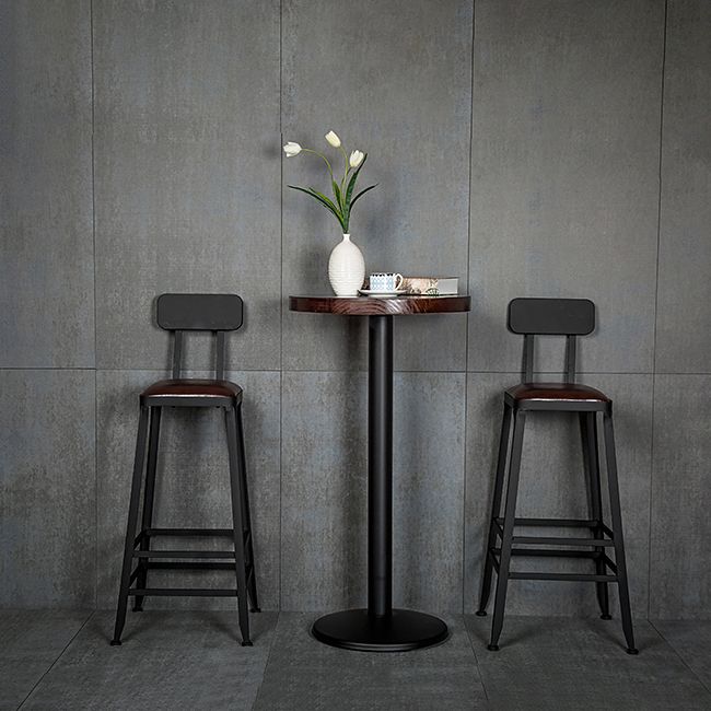 Juego de mesa de Bar Industrial de madera maciza de 1/2/3 piezas, juego de mostrador redondo para uso doméstico