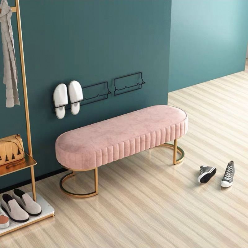 Modern Entryway Bench Cushioned Metal Seating Bench , 12.5 Inch W Clearhalo 'Benches' 'Chairs & Seating' 'furn' 'furn_benches' 'Furniture' 'Living Room Furniture' 1200x1200_b8a612e1-760c-456f-bd3e-949247e98f2a