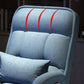 22.05"L x 37.8"W x 37.8"H Modern Sewn Pillow Back Track Arms Parsons Chair