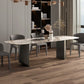 Moderne stenen eettafel, rechthoekige tafel voor eetkamer, keuken