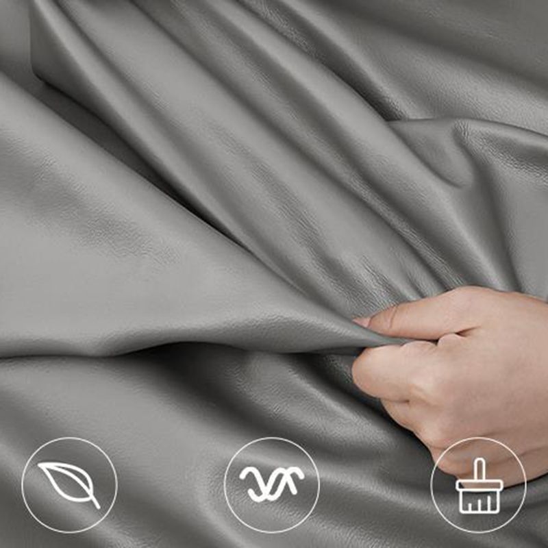 Contemporary Sloped Arm Curved Sofa Faux Leather Camel Back Sofa