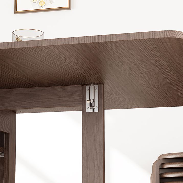 Mid-Century Modern Dining Table Rectangle Solid Wood Drop-Leaf Dining Table Clearhalo ' dining_table' 'Dining Tables & Seating' 'Dining Tables' 'Furniture' 'furniture_dining_table' 'Kitchen & Dining Furniture' 'kitchen&dining_furn' 'kitchen' 'kitchen_dining_table' 1200x1200_b8a9bbc3-70bd-4e50-aa9e-3de9fa143dbe