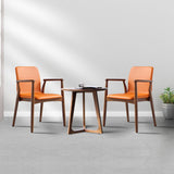 Contemporary Kitchen Dining Arm Chair Faux Leather Parsons Dining Chair