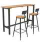 Industrial Bar Dining Table Solid Wood Bar Dining Table with Trestle Base Clearhalo 'Bar Furniture' 'Bar Tables' 'bar_tables' 'furn' 'furn_bar_tables' 'Furniture' 'furniture_bar_tables' 'Kitchen & Dining Furniture' 1200x1200_b8aa8ddb-f555-4a4c-b98b-00649bfee65f