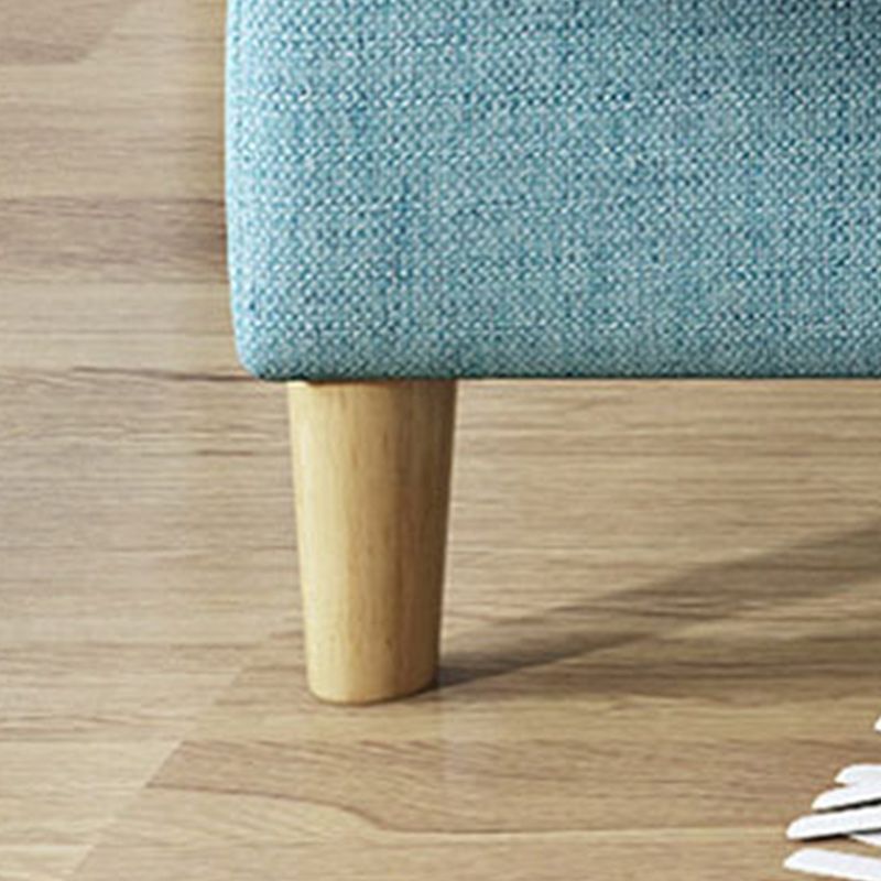 Fabric and Faux Leather Square Arm Settee Furniture with 2 Pillows Clearhalo 'furn' 'furn_sofas' 'Furniture' 'furniture_sofas' 'kitchen' 'kitchen_sofas' 'Living Room Furniture' 'Sofa' 'sofas' 1200x1200_b8ac0fc4-e496-4252-b7a3-98bbb481e04f