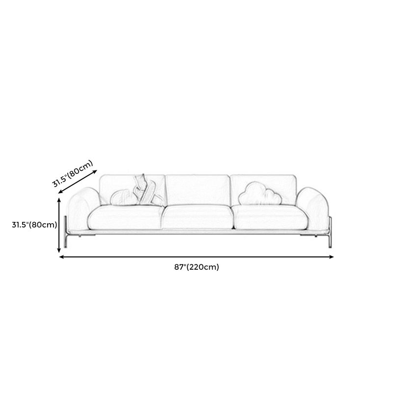 Light Brown Cushions Round Arm Transitional Modern Sofa for Living Room Clearhalo 'furn' 'furn_sofas' 'Furniture' 'furniture_sofas' 'kitchen' 'kitchen_sofas' 'Living Room Furniture' 'Sofa' 'sofas' 1200x1200_b8ad85b1-2f4e-4f4a-8185-719a64db1a07