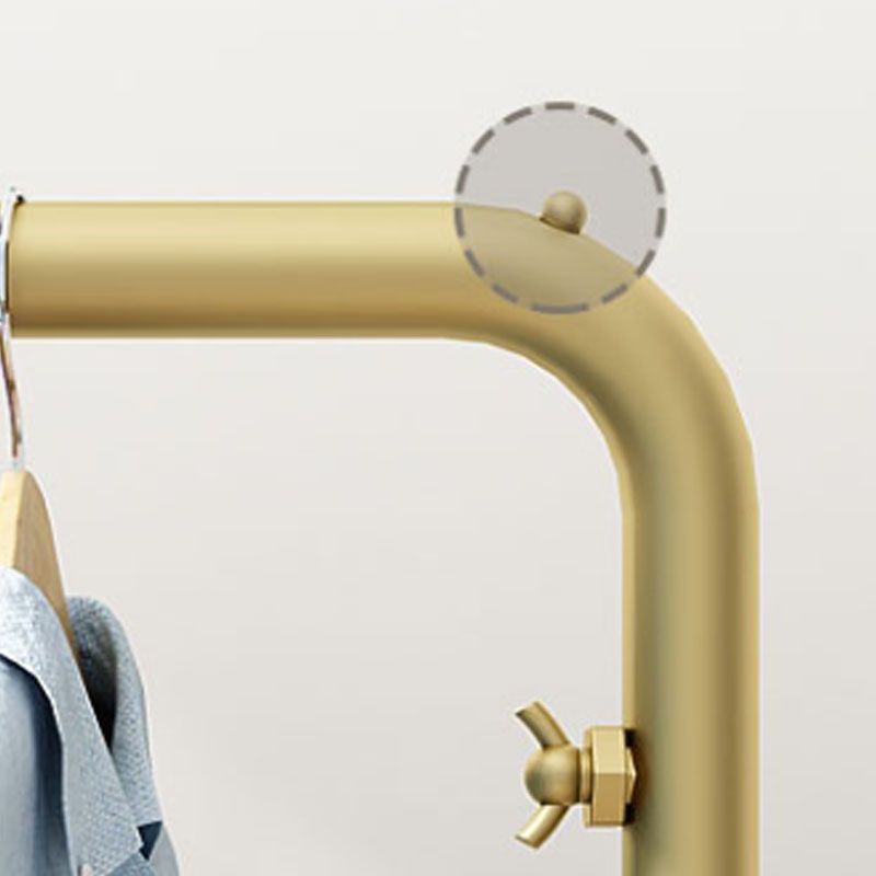 Modern Metal Coat Rack Hanging Rail and Lower Shelf Entryway Kit Clearhalo 'Entry & Mudroom Furniture' 'furn' 'furn_hall_tree_coat_racks' 'Furniture' 'Hall Trees & Coat Racks' 'hall_tree_coat_racks' 1200x1200_b8ae39df-86ab-4f1b-b4c3-e6cbff1ce728