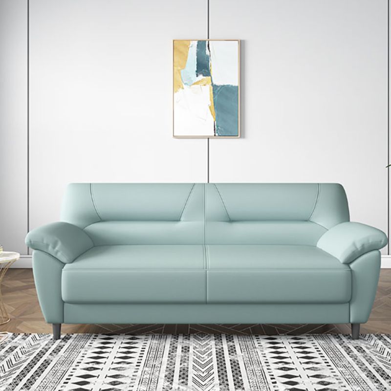 31.50" H Faux Leather Pillow Top Arm Modern Sofa with Sewn Pillow Back Clearhalo 'furn' 'furn_sofas' 'Furniture' 'furniture_sofas' 'Living Room Furniture' 'Sofa' 'sofas' 1200x1200_b8ae5677-8e15-4024-9c1f-8399800e2ae7