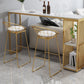 Low Back Dining Stools Round Armless Bar Stools with Footrest