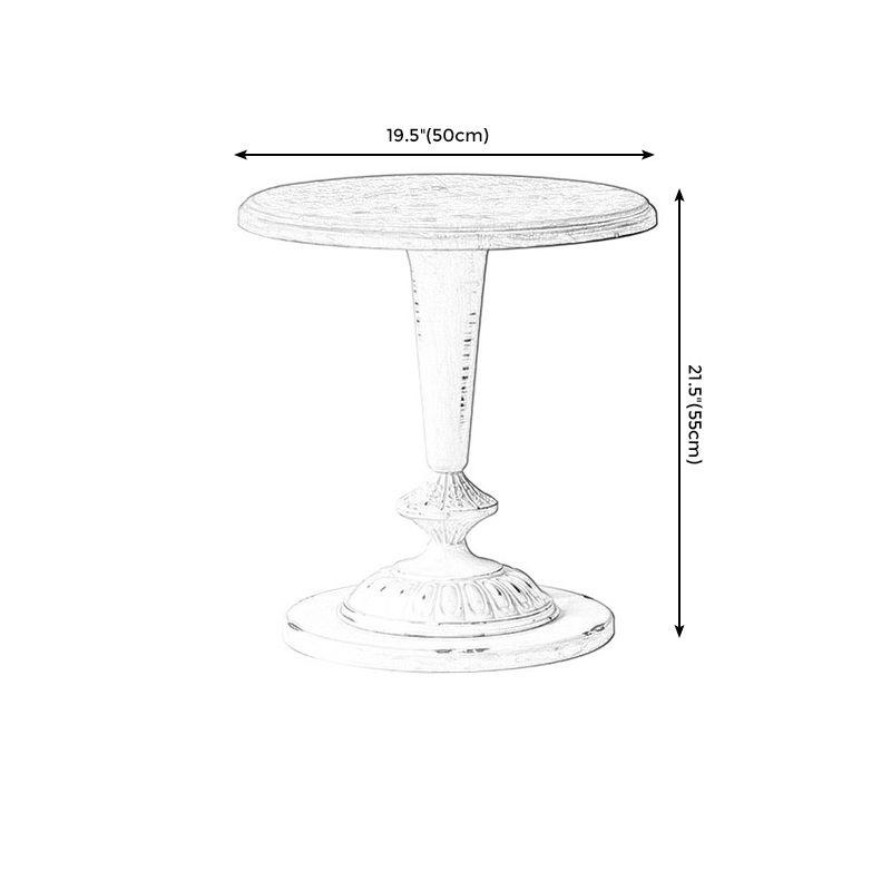 Pedestal Side Table Wood Round Side End Table- Distressed Surface Treatment Clearhalo 'Coffee & Accent Tables' 'End & Side Tables' 'end_side_table' 'Furniture' 'furniture_end_side_table' 'Living Room Furniture' 1200x1200_b8b05ab3-e34f-4960-93ed-386533d667fb