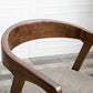 Contemporary Home Dining Chair Rubberwood Upholstered Arm Chair