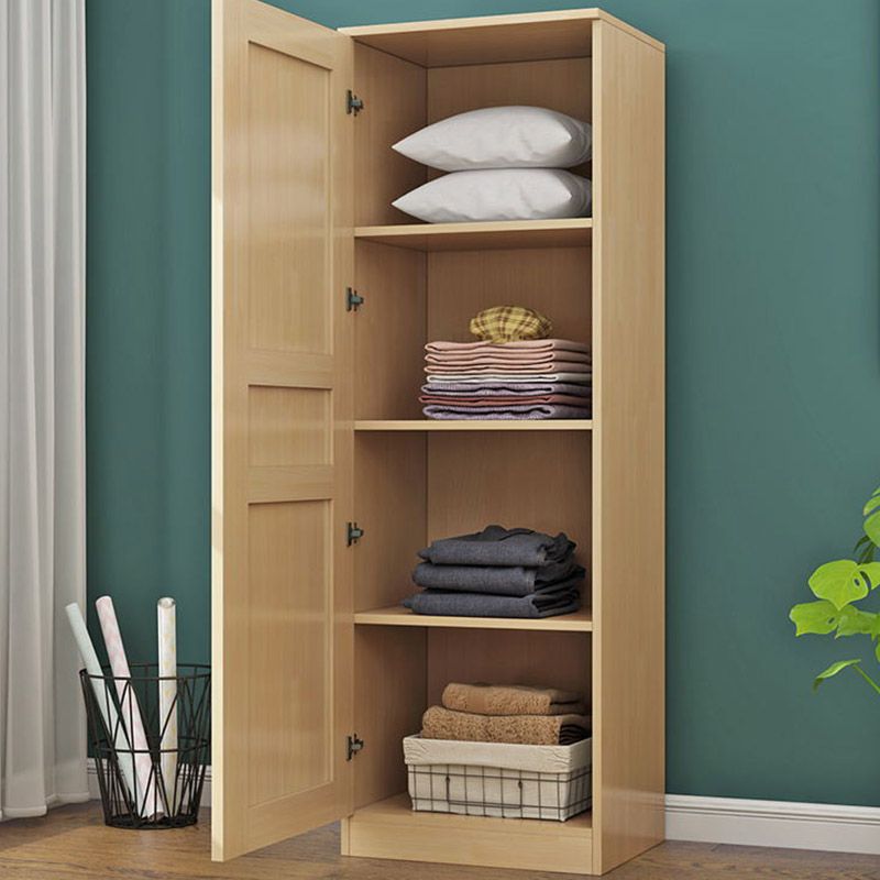 Contemporary Style Wardrobe Armoire Wooden Wardrobe Closet with Door and Drawer
