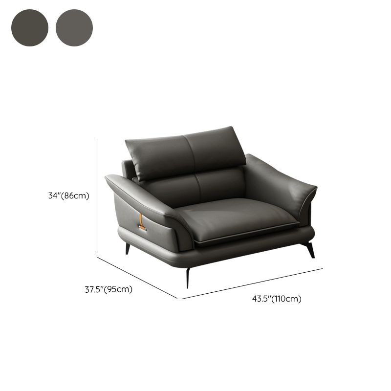 Modern Pillowed Back Cushions Black Sectional Flared Arm Chesterfield Sectional Clearhalo 'furn' 'furn_sectionals' 'Furniture' 'Living Room Furniture' 'Sectionals' 1200x1200_b8b5d563-1ea9-4e0c-9335-af2f93b357b0