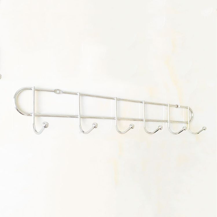 Industrial Entryway Kit Silver Stainless Steel Wall-Mounted with Hooks Coat Hanger Clearhalo 'Entry & Mudroom Furniture' 'furn' 'furn_hall_tree_coat_racks' 'Furniture' 'Hall Trees & Coat Racks' 'hall_tree_coat_racks' 1200x1200_b8b60ac0-cc67-4337-8e40-f6f0ecd2251f