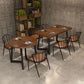 Industrial Dining Table Pine Solid Wood Table with Black Double Pedestal for Home Kitchen Dinner Clearhalo ' dining_table' 'Dining Tables & Seating' 'Dining Tables' 'furn' 'furn_dining_table' 'Furniture' 'furniture_dining_table' 'Kitchen & Dining Furniture' 'kitchen&dining_furn' 'kitchen' 'kitchen_dining_table' 1200x1200_b8b66bdb-6e1a-4d3b-8948-2630e4c7bab9