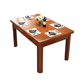 Modern Standard Height Furniture 7 Pcs Solid Wood Rectangle Dinette Table with Chair Clearhalo 'Dining Room Sets' 'Dining Tables & Seating' 'dining_room_set' 'furn' 'furn_dining_room_set' 'Furniture' 'Kitchen & Dining Furniture' 1200x1200_b8b68f2e-4b21-40e4-9abe-97d5529028c9