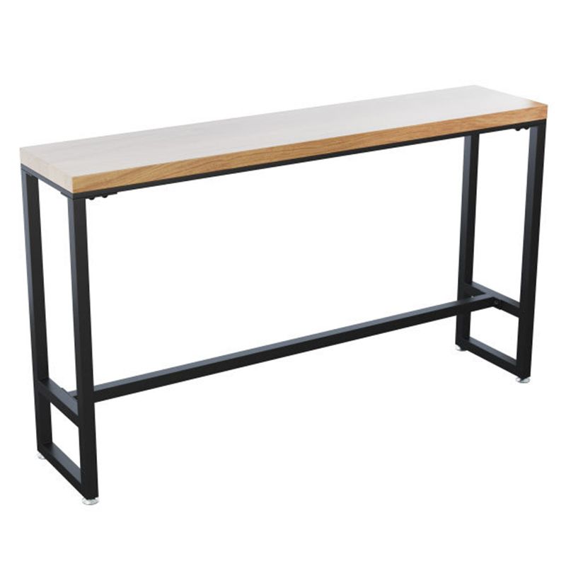 Set tavolo da bar rettangolare da pub, tavolo da bar con piano in legno massello da 1/3 pezzi e sgabelli in metallo