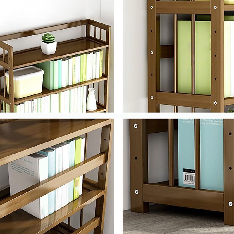 Standard Bamboo Shelf Bookcase Contemporary Brown Open Bookcase Clearhalo 'Bookcases' 'furn' 'furn_bookcases' 'Furniture' 'Office Furniture' 1200x1200_b8b7e9bd-9c1e-49b2-b2ab-60af47b205a5