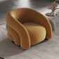 Velvet Barrel chaise 33,85 "Armoiries de large Chaise incluse pour le salon