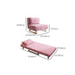 31" Wide Glam Futon Sofa Bed Pink Folding Futon Sleeper Sofa