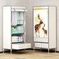 Steel Wardrobe Armoire with Drawer Modern Wardrobe Cabinet for Home Clearhalo 'Armoires & Wardrobes' 'armoires_wardrobes' 'Bedroom Furniture' 'furn' 'furn_armoires_wardrobes' 'Furniture' 1200x1200_b8bfbc88-af8b-48f5-a13a-679aba403769
