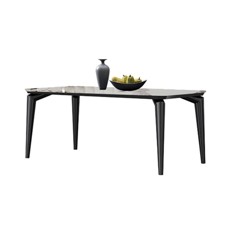 Designer Style Sintered Stone Dining Set Rectangle 1/3/4/6 Pieces Dining Room Table Set Clearhalo 'Dining Room Sets' 'Dining Tables & Seating' 'dining_room_set' 'furn' 'furn_dining_room_set' 'Furniture' 'Kitchen & Dining Furniture' 1200x1200_b8bfd324-87c3-4945-a229-00811f214c88