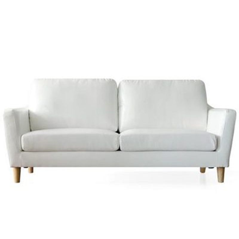 Transitional Flared Arm Faux Leather Sofa with 2 Pillows for Living Room Clearhalo 'furn' 'furn_sofas' 'Furniture' 'furniture_sofas' 'kitchen' 'kitchen_sofas' 'Living Room Furniture' 'Sofa' 'sofas' 1200x1200_b8c0f79b-8f95-4428-bcbb-7c4596d2425c