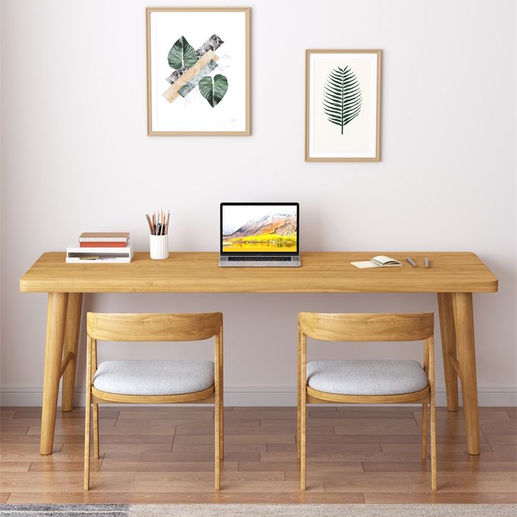 Moderna scrivania per ufficio rettangolo in legno massiccio 29.53 "scrivania naturale alta