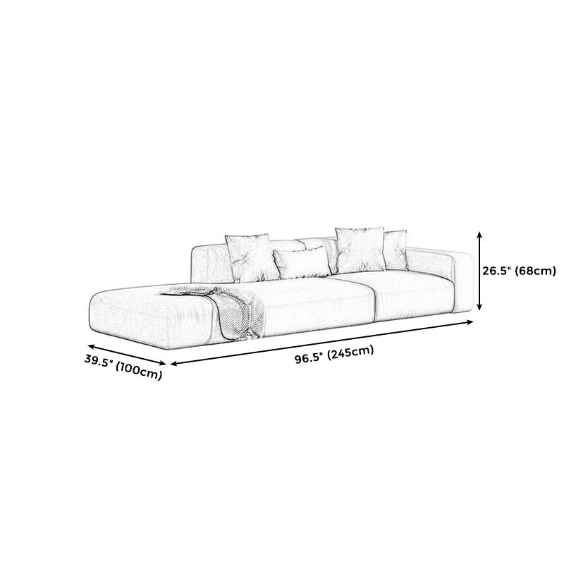 フェイクレザーステーションリビングルームスクエアアーム標準枕ソファ