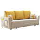 Cream Color Contemporary Linen Square Arm Sofa Bed Standard Sofa for Living Room Clearhalo 'furn' 'furn_sofas' 'Furniture' 'furniture_sofas' 'Living Room Furniture' 'Sofa' 'sofas' 1200x1200_b8c786f0-ad7f-4de4-b8bb-bc2b52fbc0ec