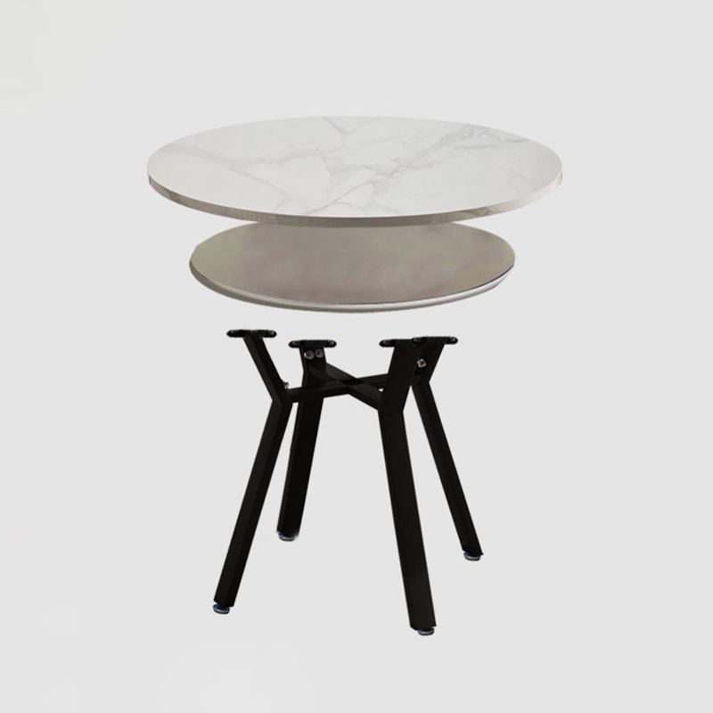 椅子付きの1/2/5 PCSラウンドストーンダイニングテーブルを修正しました