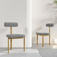 Upholstered Armless Dining Chairs Nordic Style Low Back Side Chair for Dining Room