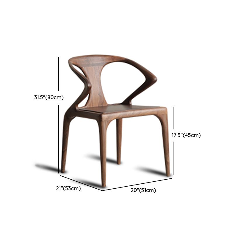 1/4/5ピースソリッドウッドダイニングルームテーブルと茶色の椅子セット