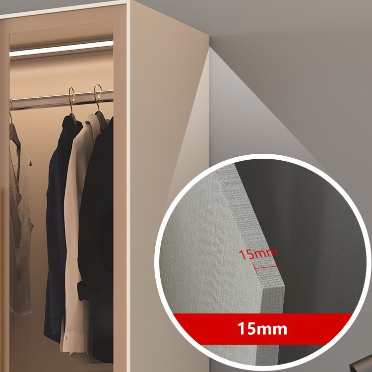 Armadio moderno per porte incernierate per mobile bianco a casa con porta di vetro