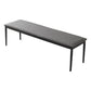 Mid-Century Modern Waterproof Bench Faux Leather Dining Bench with Metal Legs Clearhalo 'Benches' 'Chairs & Seating' 'furn' 'furn_benches' 'Furniture' 'Living Room Furniture' 1200x1200_b8c9a61a-430f-4f14-b627-3f31ba8f0fda