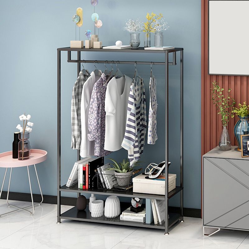 Eenvoudige hal boominvoerway metalen zwarte hal staan ​​stabiele zaalstandaard