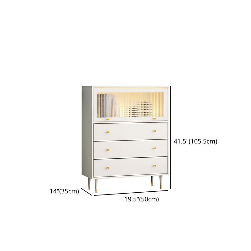 Glam Manufactured Wood Standard Bookcase Vertical Bookcase with Door and Drawers Clearhalo 'Bookcases' 'furn' 'furn_bookcases' 'Furniture' 'furniture_bookcases' 'kitchen' 'kitchen_bookcases' 'Living Room Furniture' 'Office Furniture' 1200x1200_b8ca1d84-b556-4406-93a8-87490d21b14a