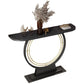 11" Wide Stone Console Table Contemporary Half Moon Sofa Table