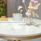 Glam White Faux Marble Pub Bar Table Indoor Iron Bar Dining Table with Single Pedestal Clearhalo 'Bar Furniture' 'Bar Tables' 'bar_tables' 'furn' 'furn_bar_tables' 'Furniture' 'furniture_bar_tables' 'Kitchen & Dining Furniture' 1200x1200_b8ccad40-b16f-4a27-a87e-1d92eac78680