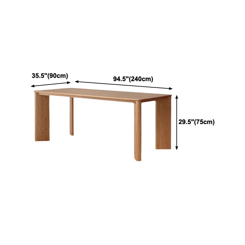 Rectangle Wood Dining Table Industrial Kitchen Table in Nature with Double Pedestal Clearhalo ' dining_table' 'Dining Tables & Seating' 'Dining Tables' 'furn' 'furn_dining_table' 'Furniture' 'furniture_dining_table' 'Kitchen & Dining Furniture' 'kitchen&dining_furn' 'kitchen' 'kitchen_dining_table' 1200x1200_b8cccb34-5bb6-491d-b97f-d0909575c884