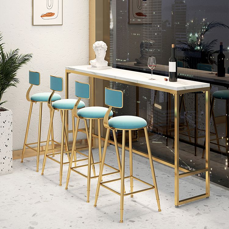 Marble Rectangle Counter Height Dining Table Indoor Footrest Pub Height Dining Table Clearhalo 'Bar Furniture' 'Bar Tables' 'bar_tables' 'furn' 'furn_bar_tables' 'Furniture' 'furniture_bar_tables' 'Kitchen & Dining Furniture' 1200x1200_b8cce0a0-a051-4242-90a0-73342c171ada