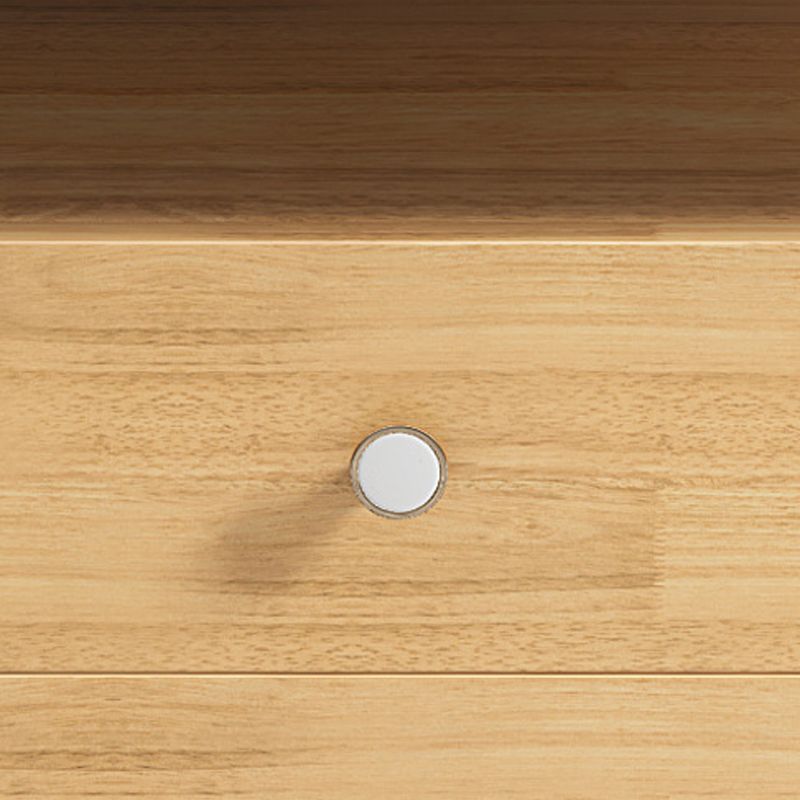 Modern Wood TV Media Stand 12" W Open Shelving TV Stand with Splayed Legs