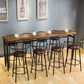Rectangle Wood Top Counter Table Industrial 42-inch Metal 4 Legs Table for Dining Room Clearhalo 'Bar Furniture' 'Bar Tables' 'bar_tables' 'furn' 'furn_bar_tables' 'Furniture' 'furniture_bar_tables' 'Kitchen & Dining Furniture' 1200x1200_b8d28bc2-c28b-4fae-a119-3c565ac57984