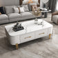 Slate Rectangular Coffee Table 4 Legs Single Coffee Table with 2 Drawers Clearhalo 'Coffee & Accent Tables' 'Coffee Tables' 'coffee_tables' 'furn' 'furn_coffee_tables' 'Furniture' 'Living Room Furniture' 1200x1200_b8d30d02-f3d0-4c32-b54b-77adafb01537