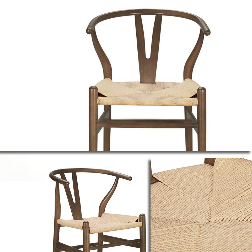Wood Contemporary Kitchen Side Chair with Color Cushion Wishbone Dining Arm Chair Clearhalo ' kitchen&dining_furn' 'Dining Chairs' 'Dining Tables & Seating' 'dining_chair' 'furn' 'furn_dining_chair' 'Furniture' 'furniture_dining_chair' 'Kitchen & Dining Furniture' 'kitchen' 1200x1200_b8d3375d-3fdb-48be-9733-761240357326