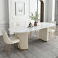 Traditional Luxury Dining Table Stone Dining Table with Double Pedestal