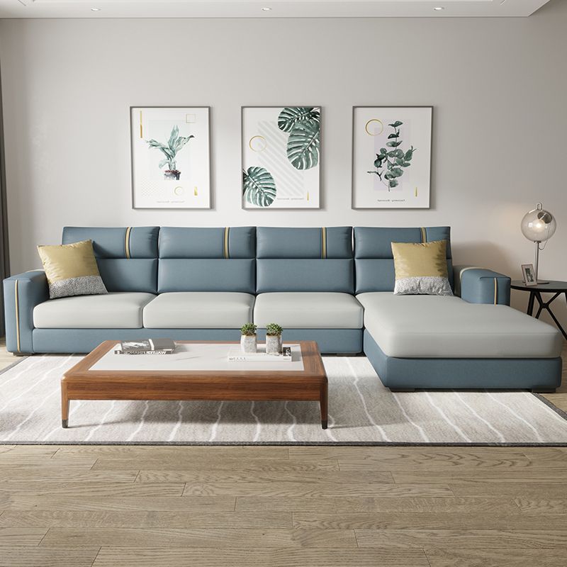 Modern Sofa&Chaise with 70.86" D x37" W x 33.46" H 1 Chaise on Right Facing Clearhalo 'furn' 'furn_sectionals' 'Furniture' 'furniture_sectionals' 'kitchen' 'kitchen_sectionals' 'Living Room Furniture' 'Sectionals' 1200x1200_b8d46a1c-9cdc-48f6-84a9-0fce86949b40